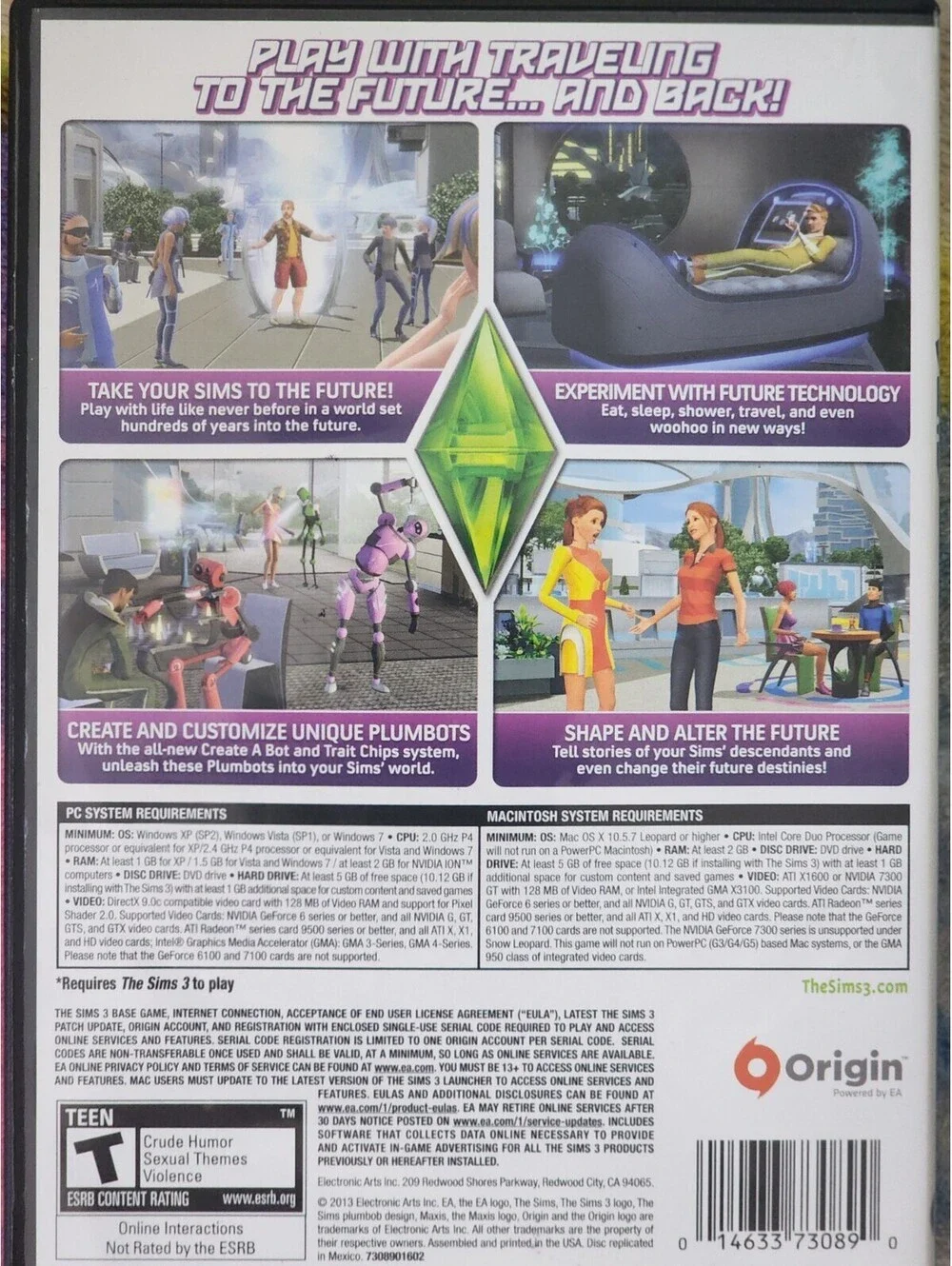 The Sims 3 Into the Future – PC/Mac Limited Edition Expansion Pack, EA 2013